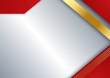 Altın çizgileri olan basit soyut kırmızı arkaplan