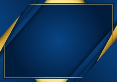Altın çizgileri olan soyut mavi arkaplan