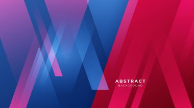 Mavi kırmızı sancak geometrik şekiller soyut modern teknoloji arka plan tasarımı. Vektör soyut grafik sunum tasarım sancak şablonu arka plan şablonu.