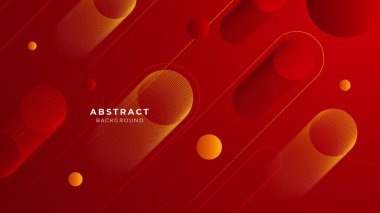 Modern kırmızı turuncu sancak geometrik şekiller kurumsal soyut teknoloji arka planı. Vektör soyut grafik tasarım sancak deseni sunum arkaplan şablonu.