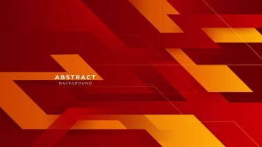 Soyut kırmızı turuncu sancak geometrik şekiller hafif gümüş teknoloji arka plan vektörünü oluşturur. Modern diyagonal sunum arkaplanı.