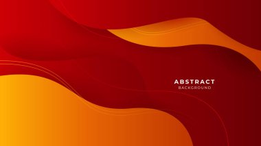 Minimum geometrik kırmızı turuncu sancak geometrik şekiller ışık teknolojisi arka plan soyut tasarımı. Vektör illüstrasyonu soyut grafik tasarım sancak modeli sunum arkaplan şablonu.