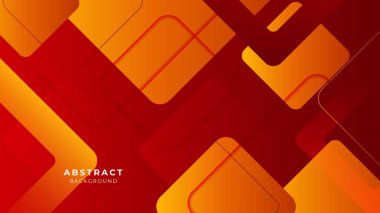 Soyut kırmızı turuncu sancak geometrik şekiller hafif gümüş teknoloji arka plan vektörünü oluşturur. Modern diyagonal sunum arkaplanı.