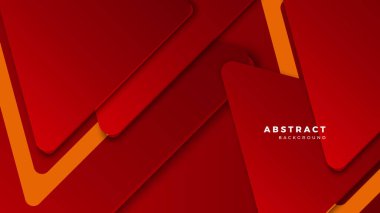 Modern kırmızı turuncu sancak geometrik şekiller kurumsal soyut teknoloji arka planı. Vektör soyut grafik tasarım sancak deseni sunum arkaplan şablonu.