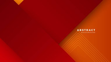 Modern kırmızı turuncu sancak geometrik şekiller kurumsal soyut teknoloji arka planı. Vektör soyut grafik tasarım sancak deseni sunum arkaplan şablonu.