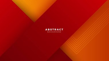 Minimum geometrik kırmızı turuncu sancak geometrik şekiller ışık teknolojisi arka plan soyut tasarımı. Vektör illüstrasyonu soyut grafik tasarım sancak modeli sunum arkaplan şablonu.
