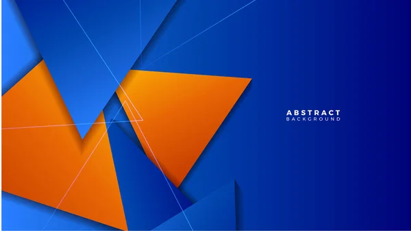 Moderne Blau Orange Banner Geometrische Formen Corporate Abstrakte Technologie Hintergrund — Stockvektor