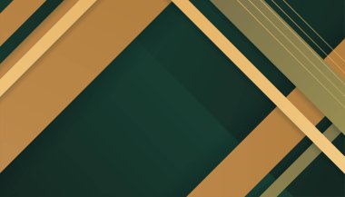 Modern ten rengi yeşil bej ve kahverengi soyut arkaplan örtüşen katmanlar ve sunum için soyut grafik elementler. İçerik için boş metin alanı ve logosu