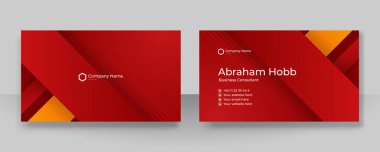 Modern kırmızı ve beyaz kartvizit tasarım şablonu