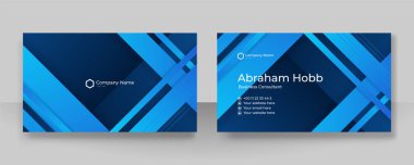 Modern mavi ve beyaz kartvizit tasarım şablonu