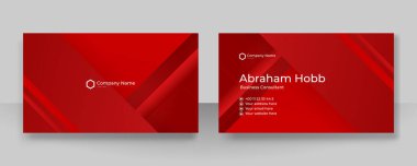 Modern kırmızı ve beyaz kartvizit tasarım şablonu