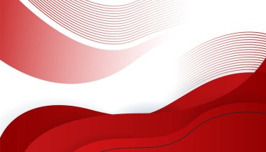 Üst üste binen katmanları ve sunum için soyut grafik elemanları olan modern kırmızı soyut arkaplan. İçerik için boş metin alanı ve logosu