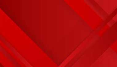 Üst üste binen katmanları ve sunum için soyut grafik elemanları olan modern kırmızı soyut arkaplan. İçerik için boş metin alanı ve logosu