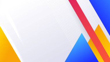 Üst üste binen katmanları ve sunum için soyut grafik unsurları olan modern kırmızı beyaz soyut arkaplan. İçerik için boş metin alanı ve logosu