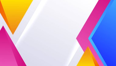 Üst üste binen katmanları ve sunum için soyut grafik unsurları olan modern mavi pembe beyaz arkaplan. İçerik için boş metin alanı ve logosu