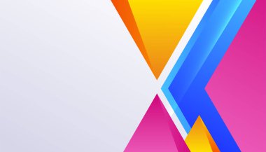 Üst üste binen katmanları ve sunum için soyut grafik unsurları olan modern mavi pembe beyaz arkaplan. İçerik için boş metin alanı ve logosu