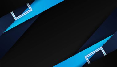 Üst üste binen katmanları ve sunum için soyut grafik unsurları olan modern mavi beyaz arkaplan. İçerik için boş metin alanı ve logosu