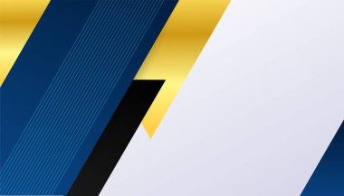 Üst üste binen katmanları ve sunum için soyut grafik unsurları olan modern mavi soyut arkaplan. İçerik için boş metin alanı ve logosu