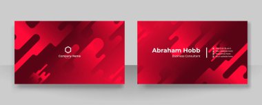 Modern kırmızı ve beyaz kartvizit tasarım şablonu