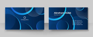 Modern mavi ve beyaz kartvizit tasarım şablonu