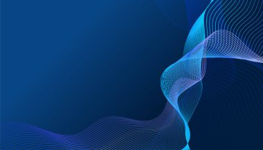 Sunum arkaplanı tasarımı için soyut grafik öğeleri ve üst üste binen katmanlı modern mavi arkaplan. İçerik için boş metin alanı ve logosu