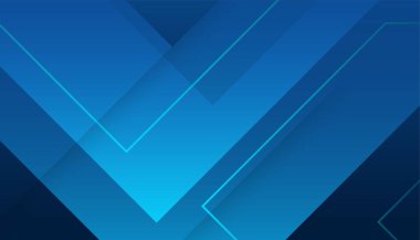 Sunum arkaplanı tasarımı için soyut grafik öğeleri ve üst üste binen katmanlı modern mavi arkaplan. İçerik için boş metin alanı ve logosu