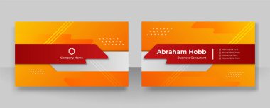 Modern kırmızı ve beyaz kartvizit tasarım şablonu