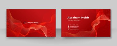 Modern kırmızı ve beyaz kartvizit tasarım şablonu