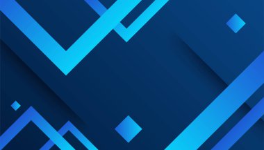 Üst üste binen katmanları ve sunum için soyut grafik unsurları olan modern mavi soyut arkaplan. İçerik için boş metin alanı ve logosu