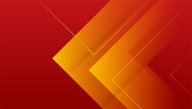 Üst üste binen katmanları ve sunum için soyut grafik elemanları olan modern kırmızı soyut arkaplan. İçerik için boş metin alanı ve logosu