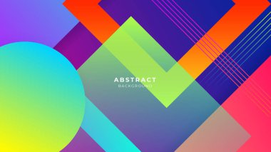 Soyut renkli sancak geometrik şekiller vektör teknolojisi arka planı, tasarım broşürü, web sitesi, el ilanı için. Geometrik renkli afiş geometrik şekiller poster, sunum, iniş sayfası için duvar kağıdı