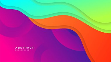 Koyu renkli canlı geometrik şekiller soyut arka plan geometrisi parlaklığı ve sunum tasarımı için katman element vektörü. İş, şirket, kurum, parti, seminer ve görüşmeler için uygun.