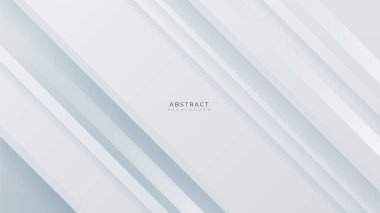 Basit asgari beyaz geometrik şekiller soyut modern teknoloji arka plan tasarımı. Vektör soyut grafik sunum tasarım sancak şablonu arka plan şablonu.