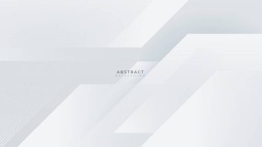 Soyut basit, minimal, beyaz geometrik şekiller vektör teknolojisi arka planı. Geometrik basit küçük beyaz geometrik şekiller poster, sertifika, sunum, iniş sayfası için duvar kağıdı