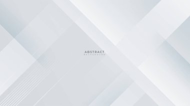 Soyut basit, minimal, beyaz geometrik şekiller vektör teknolojisi arka planı. Geometrik basit küçük beyaz geometrik şekiller poster, sertifika, sunum, iniş sayfası için duvar kağıdı