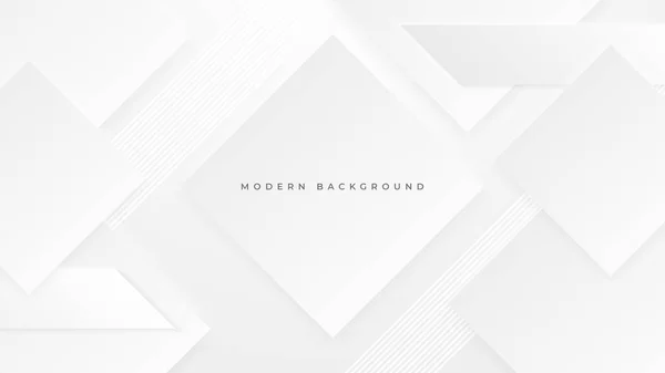 Abstract White Monochrome Vector Background Design Brochure Website Flyer Geometric — Stock Vector
