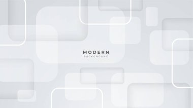 Beyaz soyut geometrik vektör arkaplanı
