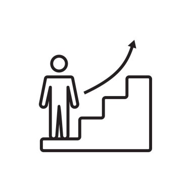 Kariyer Tanıtımı İş adamları simgeleri siyah özet tarzında