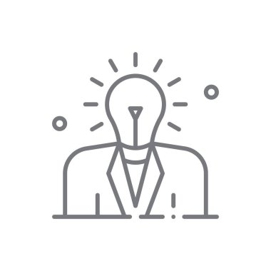 Siyah ana hatlı yaratıcı iş adamları simgeleri