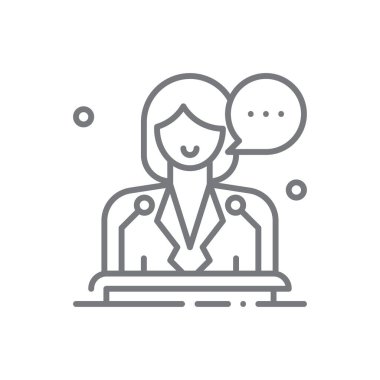 Konuşma İş adamları simgeleri siyah ana hatlı