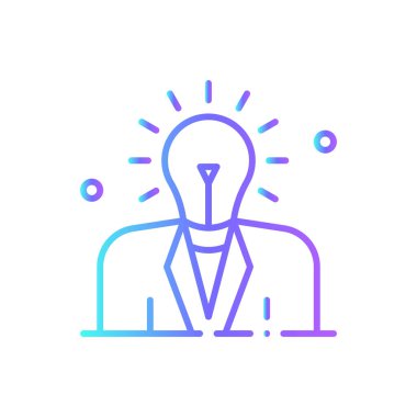 Mavi gradyan ana hat tarzına sahip yaratıcı iş insanları simgeleri