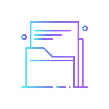 Dosya Dizini İş adamları mavi gradyan ana hat tarzına sahip simgeler