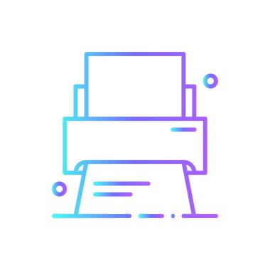 Mavi gradyan ana hat tarzına sahip iş insanları simgelerini yazdır