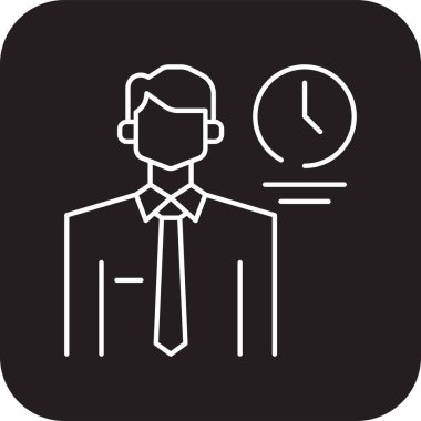 EMPLOYEE Siyah doldurulmuş çizgi biçimli iş insanları simgeleri