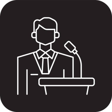 Sözcü İş Adamları simgeleri siyah doldurulmuş çizgi tarzında