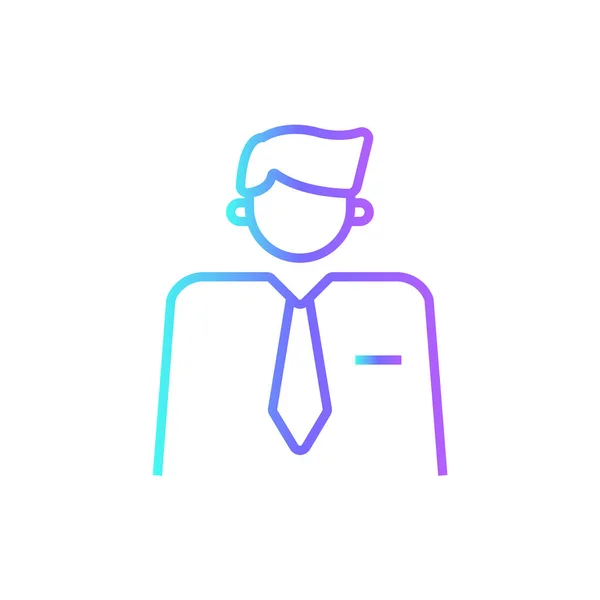 Businessman Business people icons with blue gradient outline style