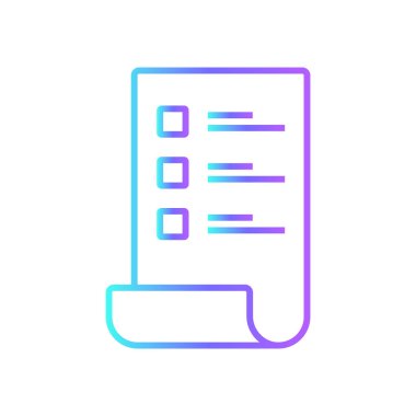 Audit Fintech startup icon with blue gradient outline style