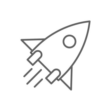 START UP Fintech startup icon with black outline style