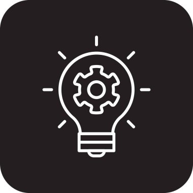 INNOVATION Fintech startup icons with black filled line style