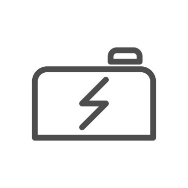 Elektrikli otomobil simgesi. vektör çizim